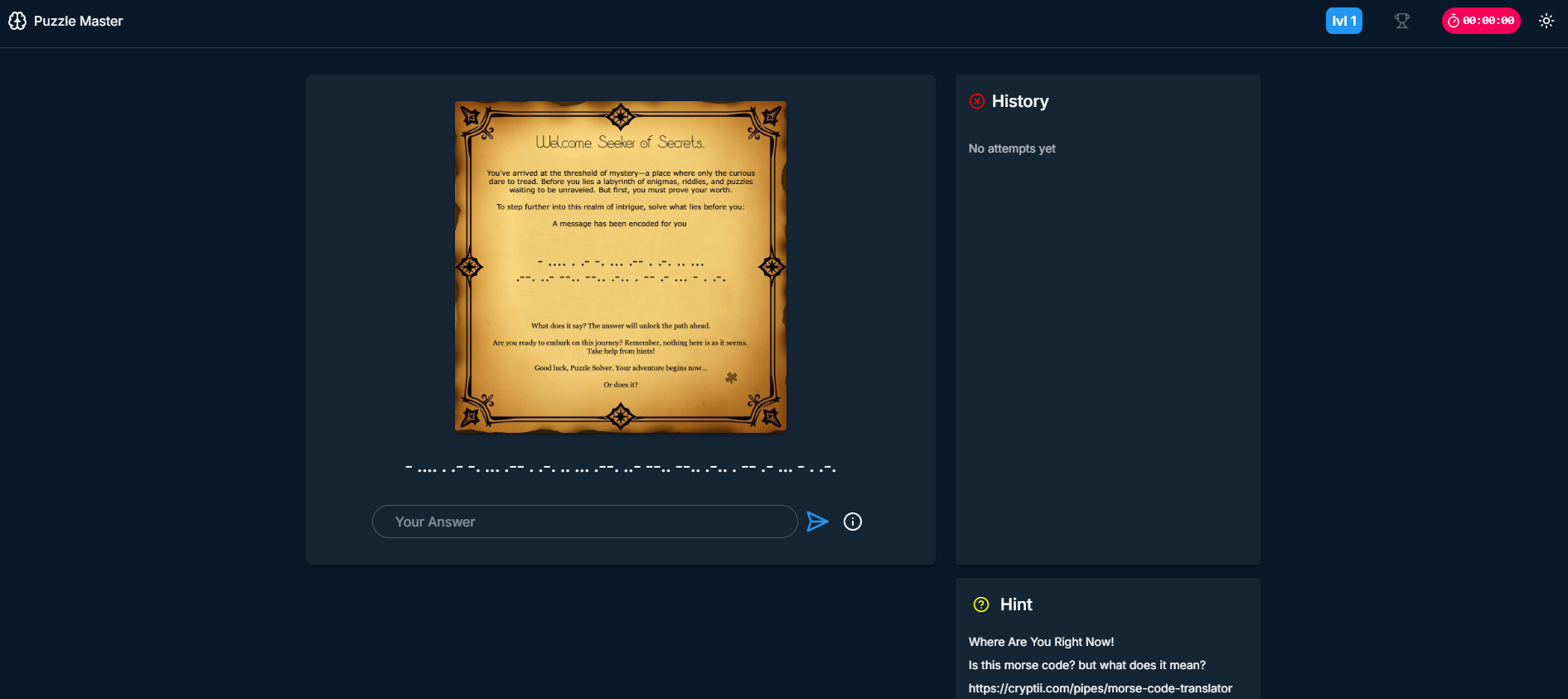 Puzzlemaster website